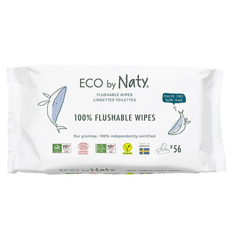 Eco By Naty Flushable Wipes (12-Pack of 56 Count) - Cozy Farm 