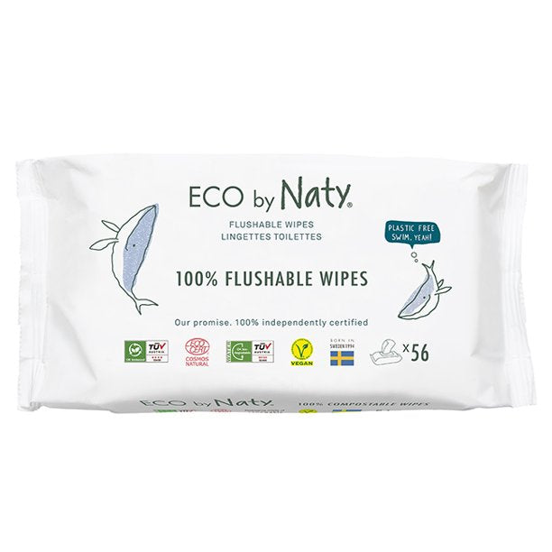 Eco By Naty Flushable Wipes (12-Pack of 56 Count) - Cozy Farm 