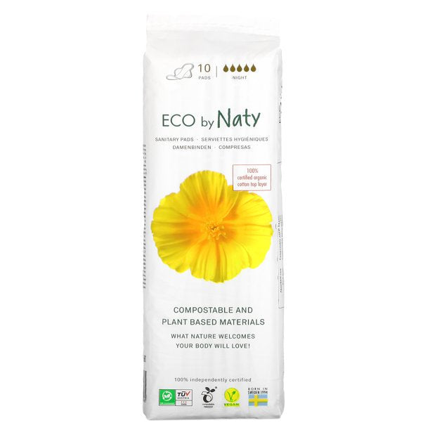 Eco By Naty Night Sanitary Pads (160 Count) - Cozy Farm 