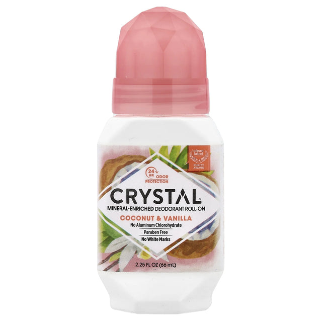 Crystal Mineral Deodorant, Coconut Vanilla, 2.25 fl oz - Natural Odor Protection