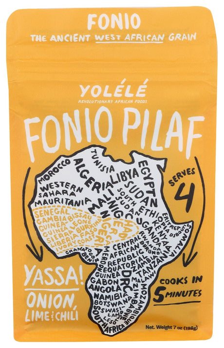 Yolele Yassa Fonio Pilaf, 6-Pack of 7 Oz Packages - Cozy Farm 