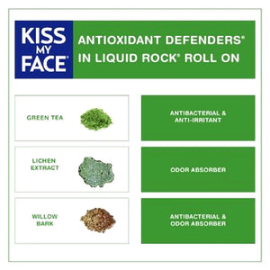 Kiss My Face Rock Roll-on Deodorant, Fragrance-Free, 3 Fl Oz