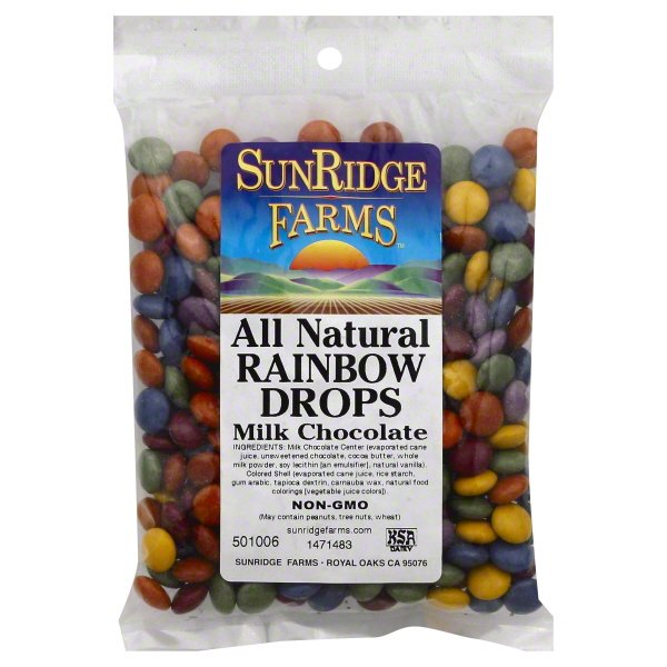 Sunridge Farms Rainbow Drops Milk Chocolate - 16 lb Case - Cozy Farm 