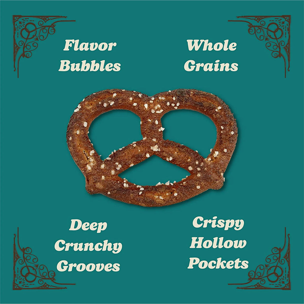 Unique Pretzels Original Sprouted Grain Pretzel Splits, Case of 12 x 8 oz