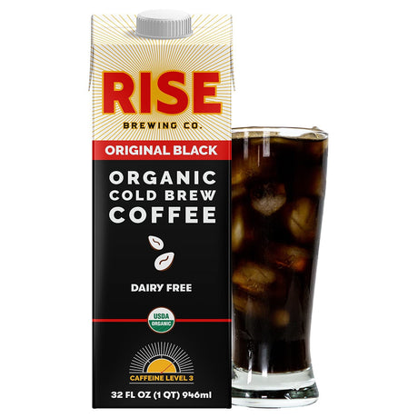 Rise Brewing Co. - Cold Brew Coffee Original Black (Pack of 6-32 Fl Oz) - Cozy Farm 