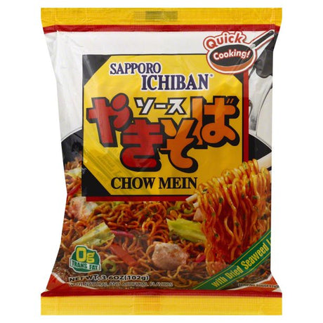 Sapporo Dried Seaweed Laver Chow Mein - 3.6 oz (24 Pack) - Cozy Farm 