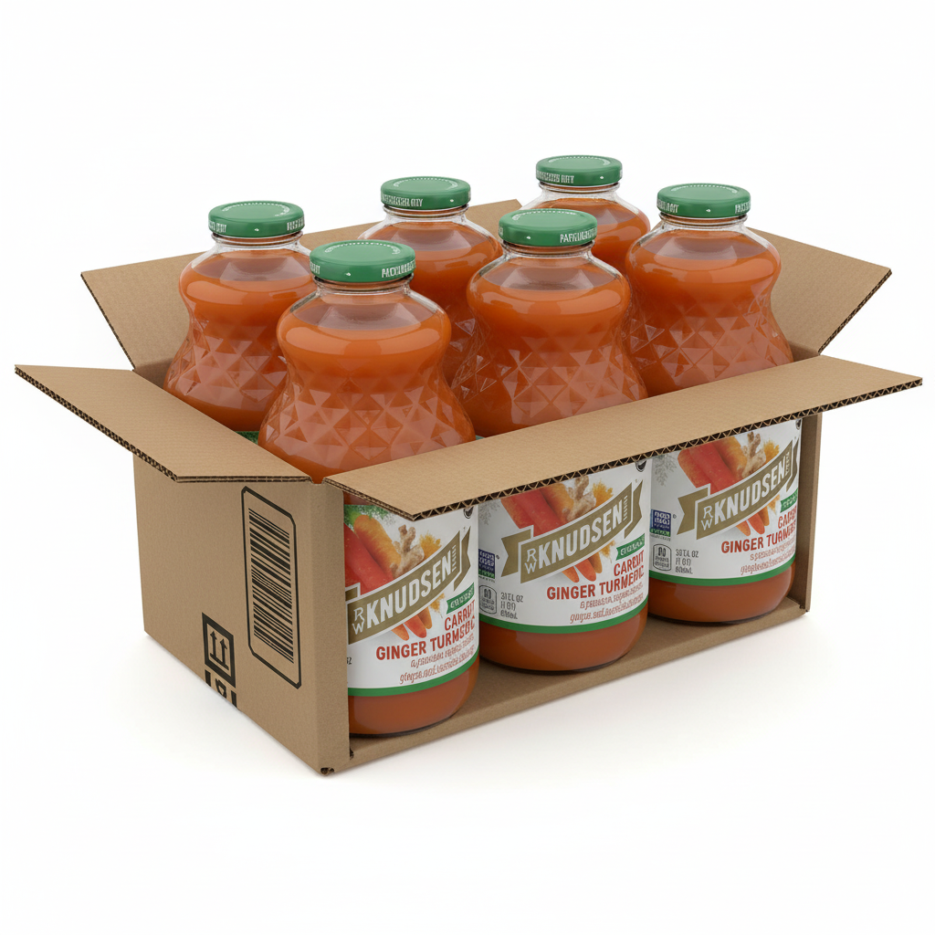 Case of 6 R.W. Knudsen Carrot Ginger Turmeric Juice