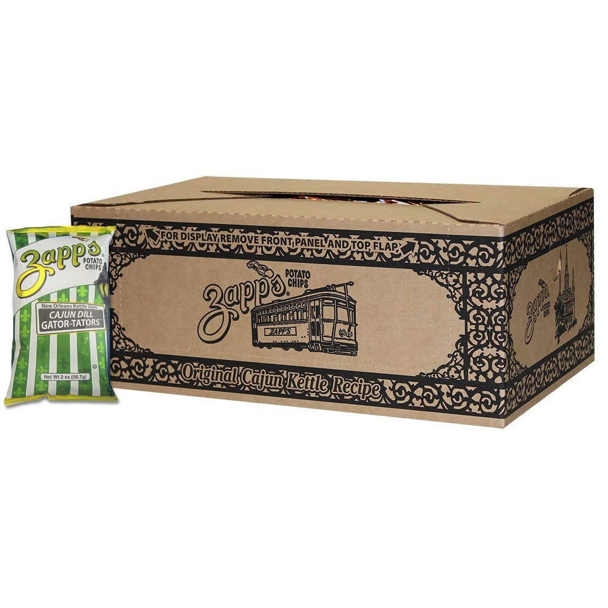 Zapps Potato Chips, Cajun Dill, 2 Oz., Pack of 25