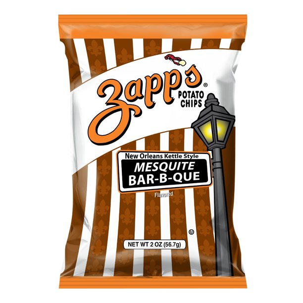 Zapps Potato Chips - Mesquite BBQ Flavor - 2 Oz - Pack of 25 - Cozy Farm 