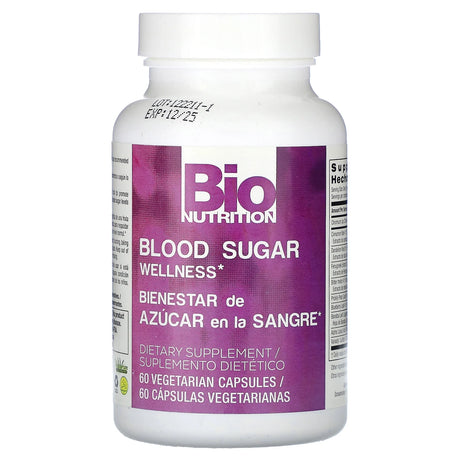 Blood Sugar Wellness Supplement, 60 Vegetarian Capsules by Bio Nutrition