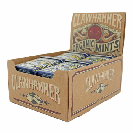 Clawhammer Peppermint Mints, 1.07 oz Tin, Case of 12