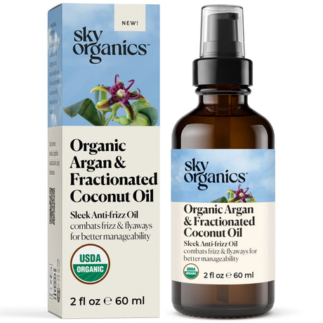 Sky Organics - Organic Coconut Argan Oil Blend, 2 fl oz (Pack of 1) - Hair and Skin