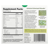 Supplement label with detailed nutritional information and branding details.