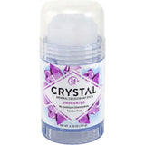 Crystal mineral deodorant stick on a white background