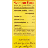 Nutrition facts label with yellow background and red border on a white background