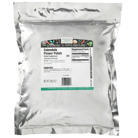 Frontier Natural Products Coop - Organic Calendula Flower Petals, 8 oz (Pack of 12) - Kosher, Yeast-Free