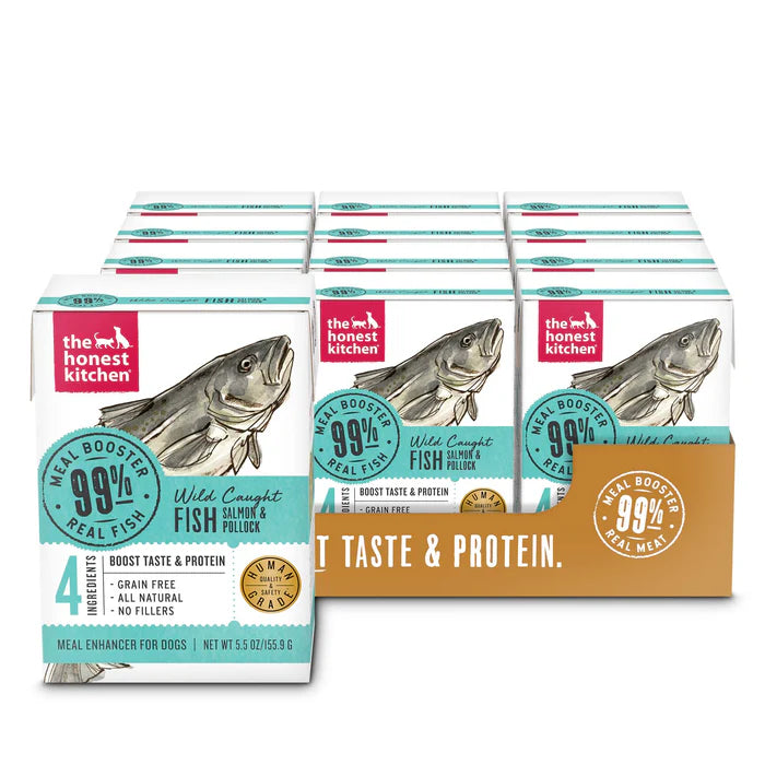 The Honest Kitchen Dog Food Meal Boost, 99% Salmon & Pollock, 5.5 oz, Case of 12