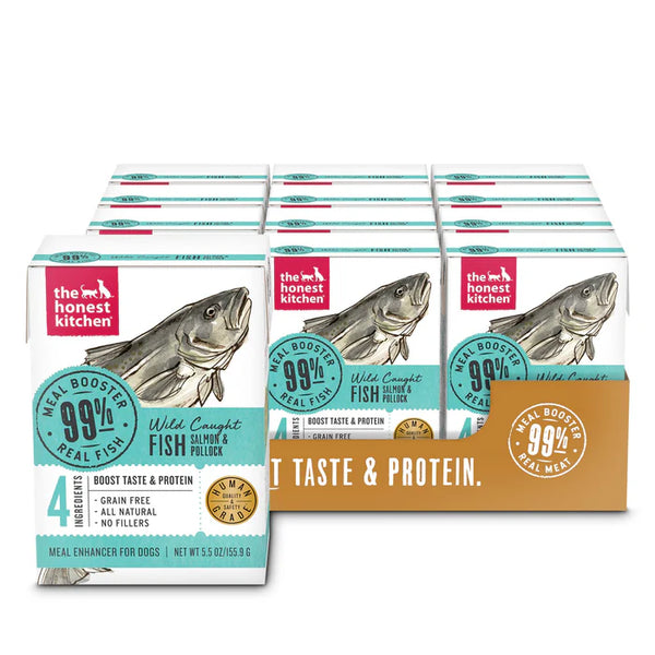 The Honest Kitchen Dog Food Meal Boost, 99% Salmon & Pollock, 5.5 oz, Case of 12