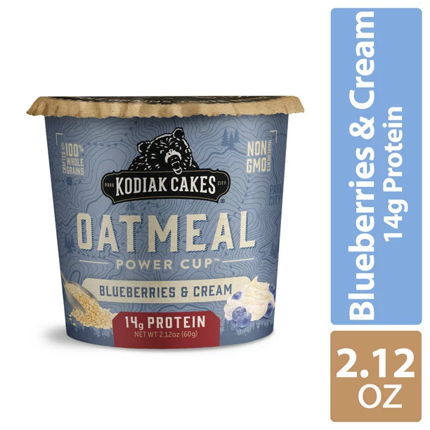 Kodiak Cakes Power Cakes Oatmeal Blueberry, 2.12 Oz, Case of 12 - Cozy Farm 