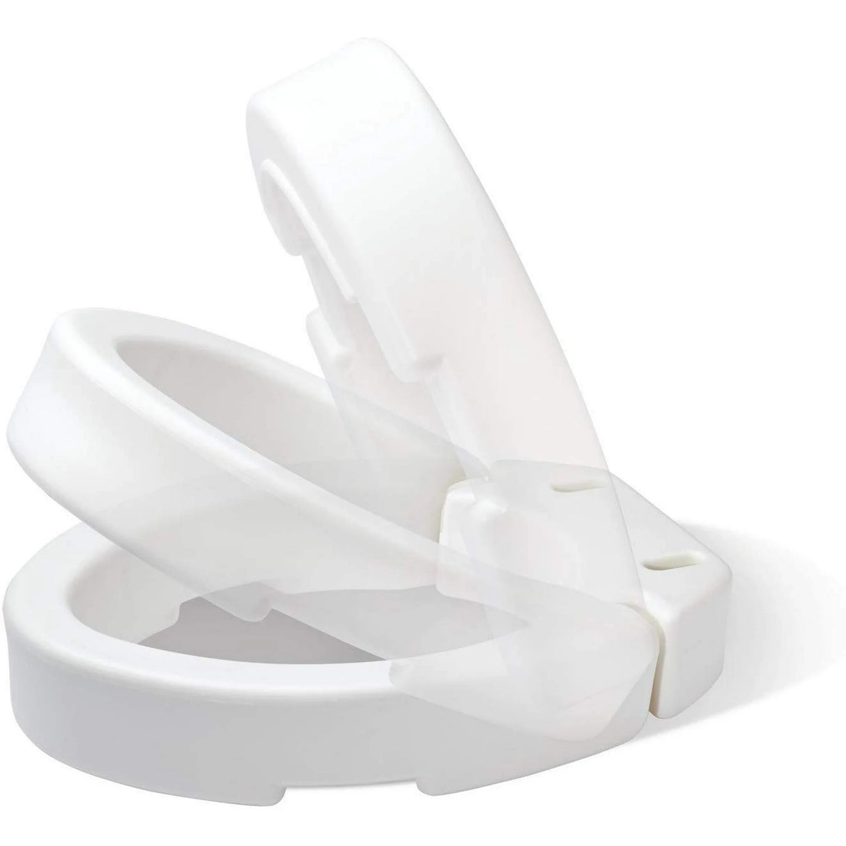 Carex Elongated Raised Toilet Seat - Elevated Riser for Standard & Elongated Toilets - 300 lb Capacity