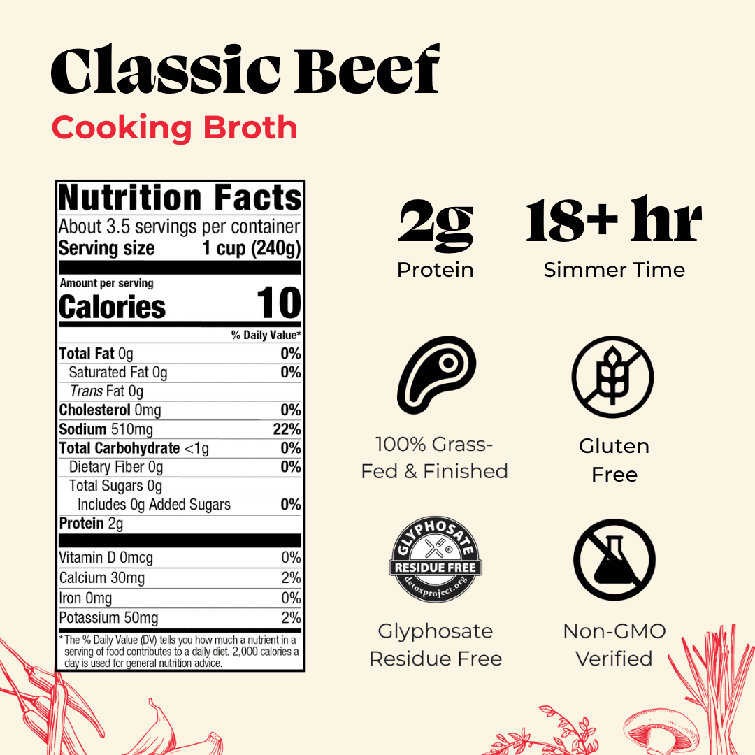 Kettle & Fire Low Sodium Beef Broth, 32 oz Cartons (Pack of 8)