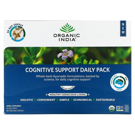 Organic India Cognitive Daily Support, 30 Capsules - Cozy Farm 