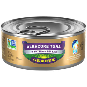 Genova Albacora Tuna in Water with Sea Salt - 12x5 oz. Cans - Cozy Farm 