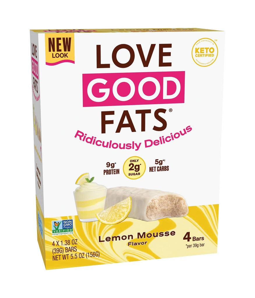 Love Good Fats - Bar Lemon Mousse - Case Of 6-4/1.38 Z - Cozy Farm 