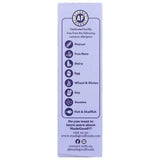 Purple label with allergen information on a white background