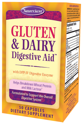 Nature's Secret - Gluten & Dairy Digestive Aid, 50 Cap (Pack of 1) - Digestive Enzymes Supplement