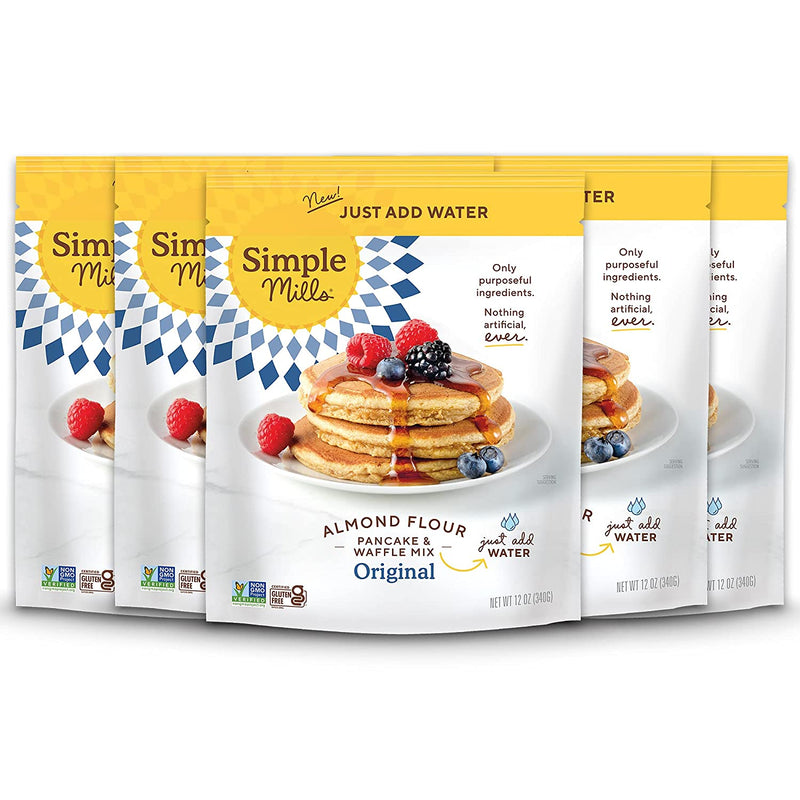 Simple Mills - Pcake Mix Add Water Almond Flour (Pack of 5-12 Oz) - Cozy Farm 