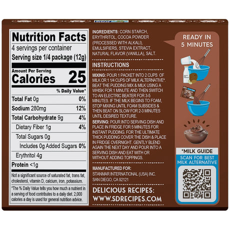 Simply Delish Chocolate Pudding & Pie Filling, Pack of 6, 1.7 Oz Each