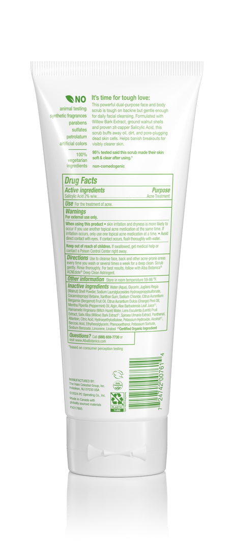 Alba Botanica Natural Acnedote Face and Body Scrub (8 Fl Oz)