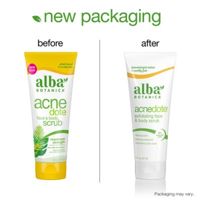 Alba Botanica Natural Acnedote Face and Body Scrub (8 Fl Oz)