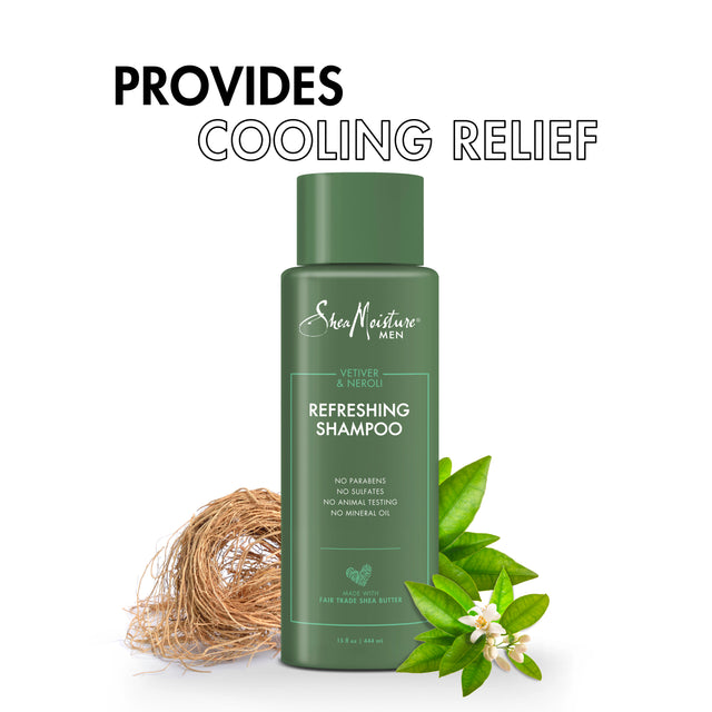SheaMoisture Refreshing Shampoo for Men - 15 Fl Oz - Cozy Farm 