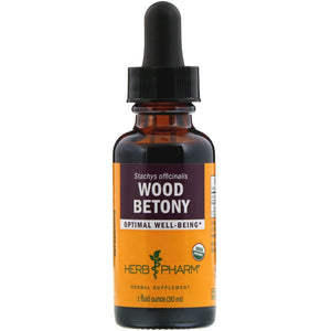 Herb Pharm - Organic Wood Betony, 1 oz (Pack of 1) - Herbal Supplement