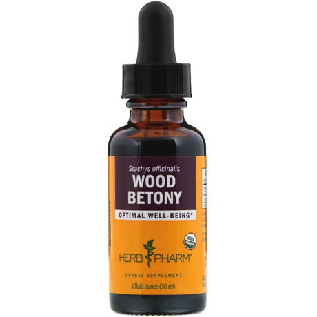 Herb Pharm - Organic Wood Betony, 1 oz (Pack of 1) - Herbal Supplement