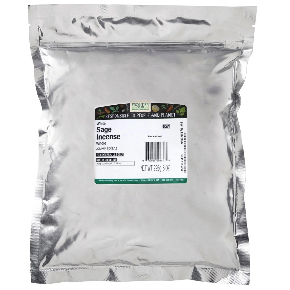 Frontier Natural Products Coop - White Sage Incense, 8 oz (Pack of 12) - Cleansing Smudge Sticks