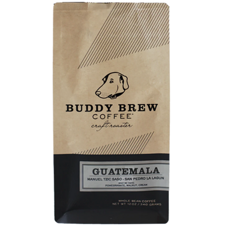 Buddy Brew Coffee Whole Bean Guatemala, 12 Oz Bag (Case of 6) - Cozy Farm 