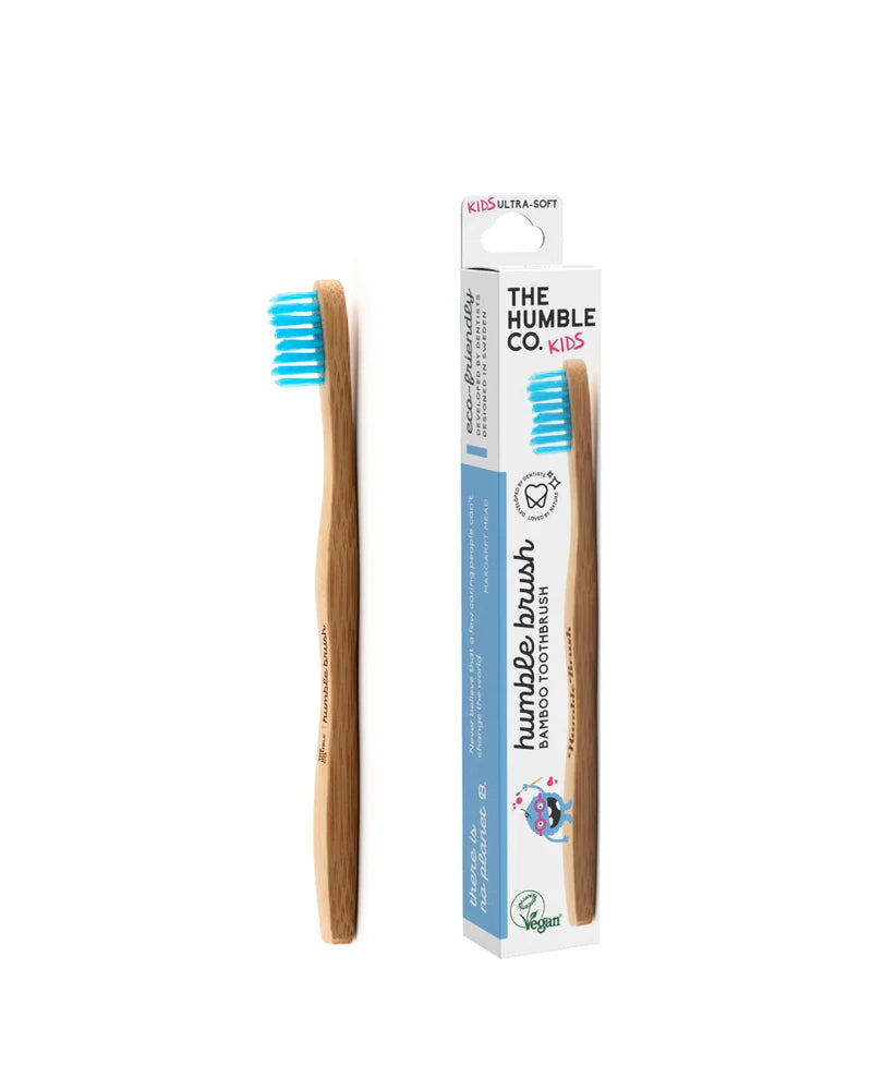 The Humble Co. - Kids Blue Soft Toothbrush, 1 ct (Pack of 12) - Gentle Oral Care