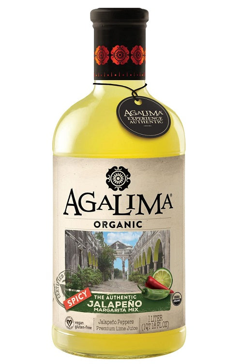 Agalima - Organic Jalapeno Margarita Mix, 1 Ltr (Case of 6) - Spicy Cocktail Mixer