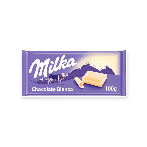 Milka White Chocolate Bar, 100g