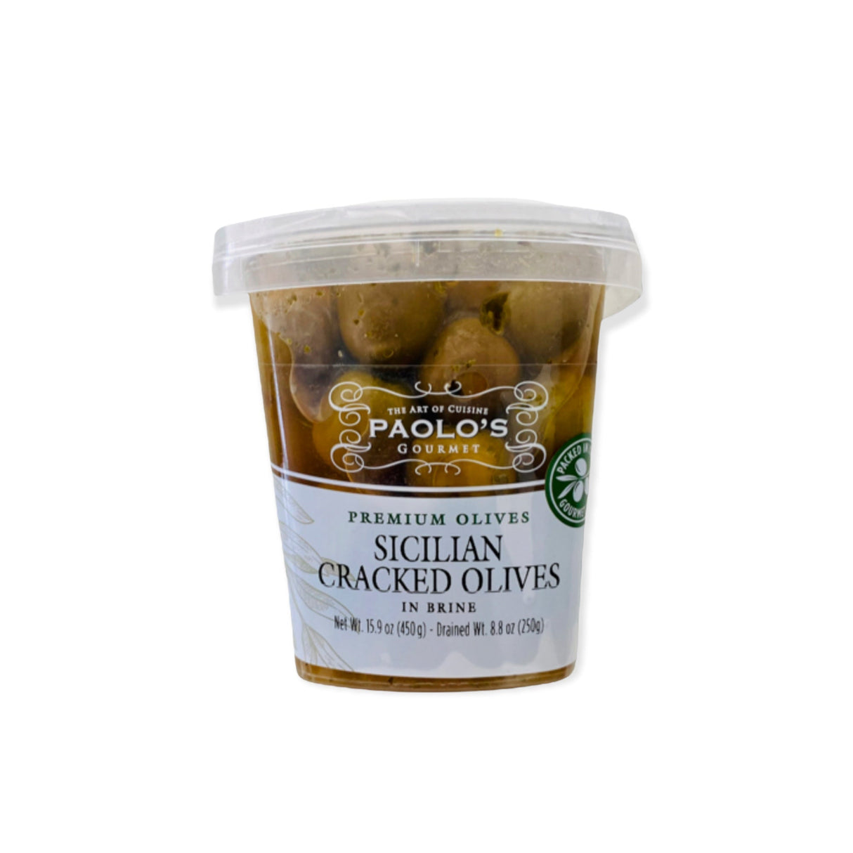 Sicilian Cracked Olives In Brine By Paolo’s