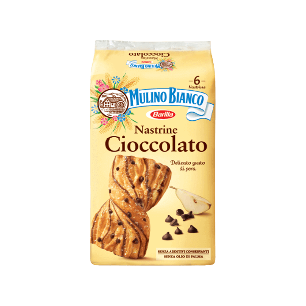 Mulino Bianco Nastrine with Chocolate Chips, 6 Pack