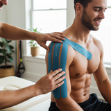Heali Knoselogy Tape application demonstration for muscle support