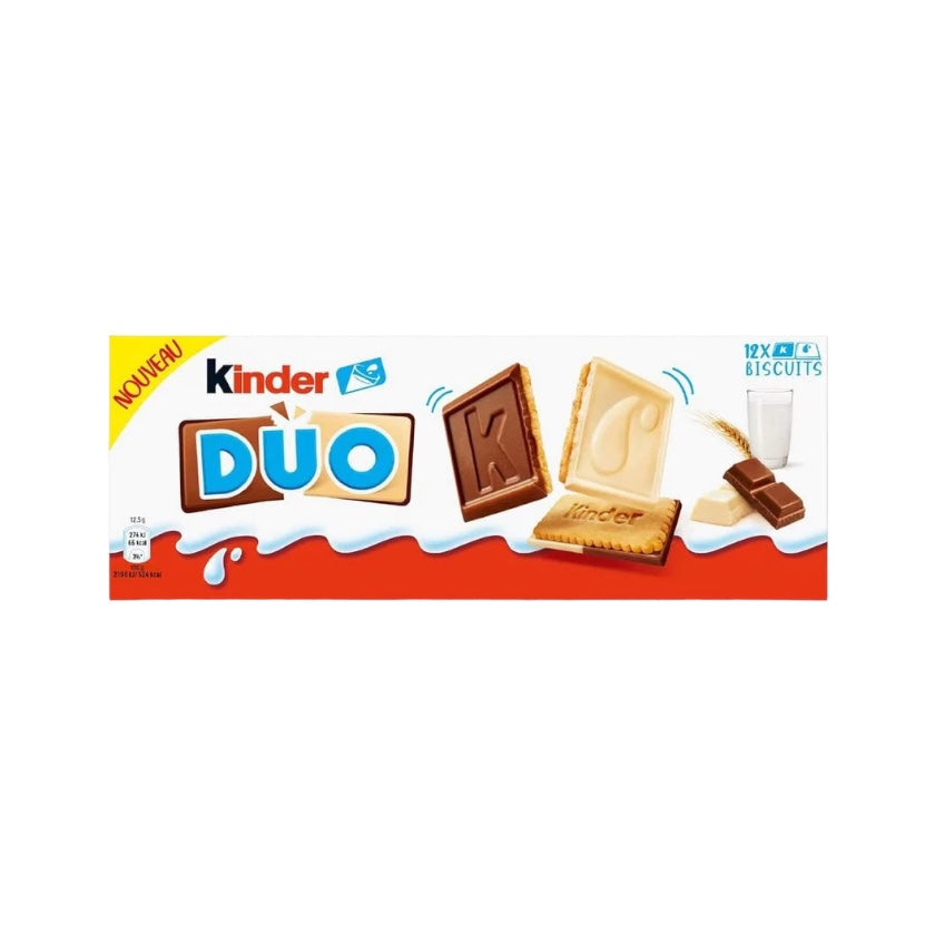 Kinder Duo Biscuit with Milk and White Chocolate, 150g
