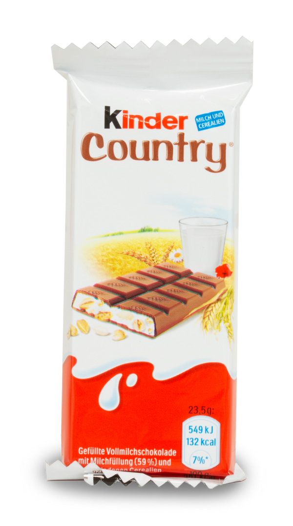 Ferrero Kinder Country Milk Chocolate Cereal Bar, 23.5g