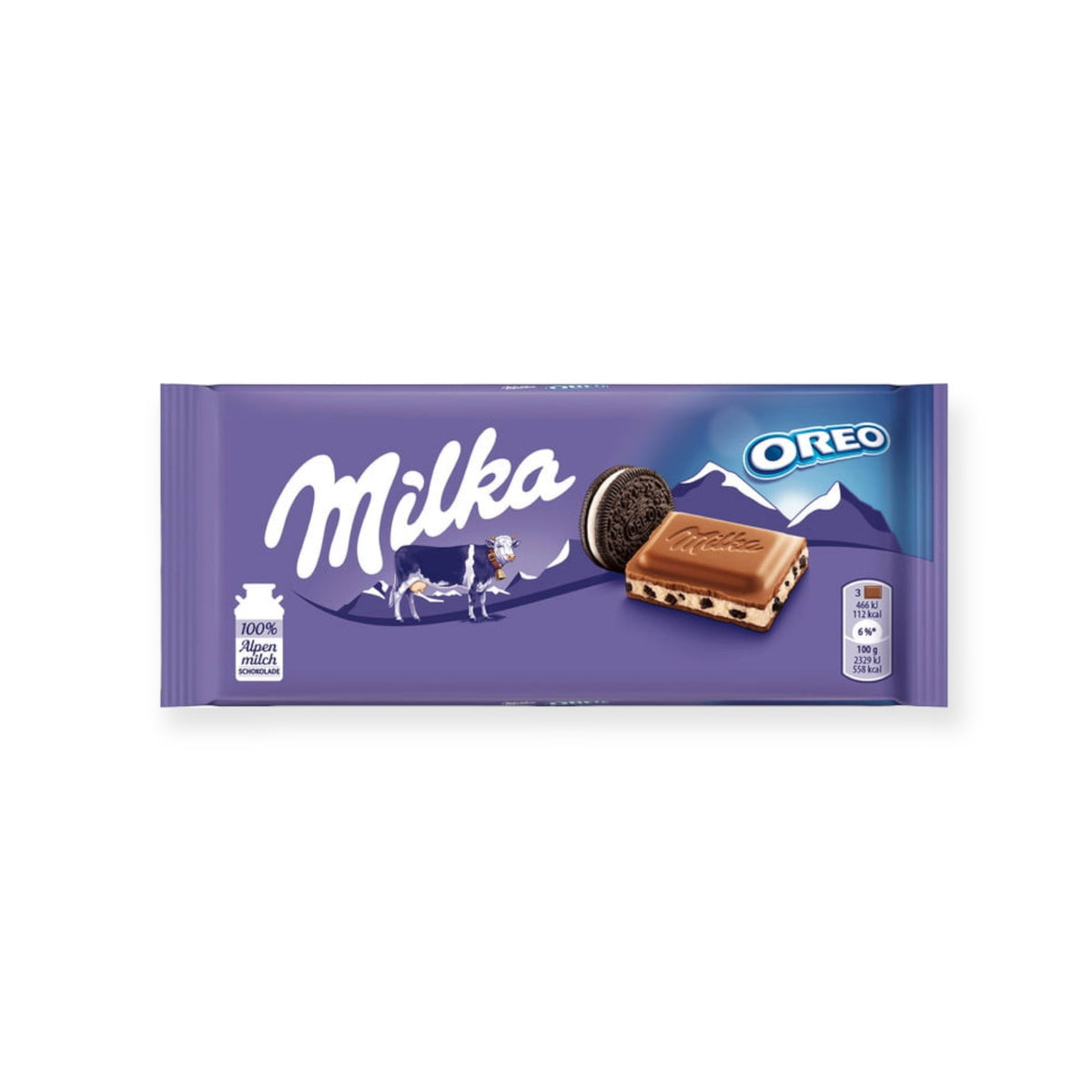 Milka Oreo Chocolate Bar, 100g
