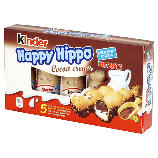 Kinder Happy Hippo Cocoa Biscuits, 5 Pack