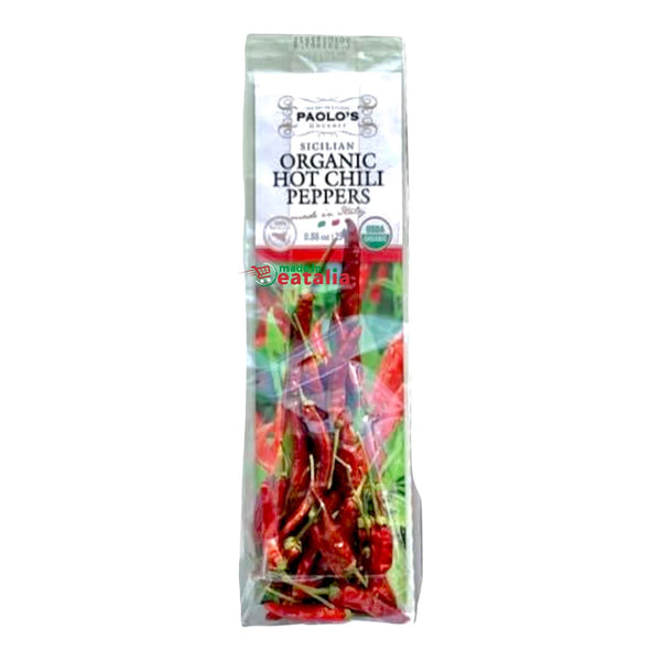 Paolo's Sicilian Organic Hot Chili Peppers, 25g